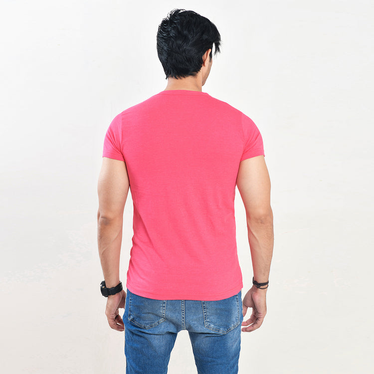 Reddish-Rose Color Plain Tee