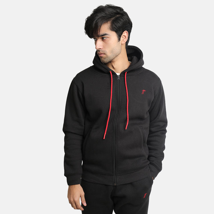 Black Zipper Look Tracksuit