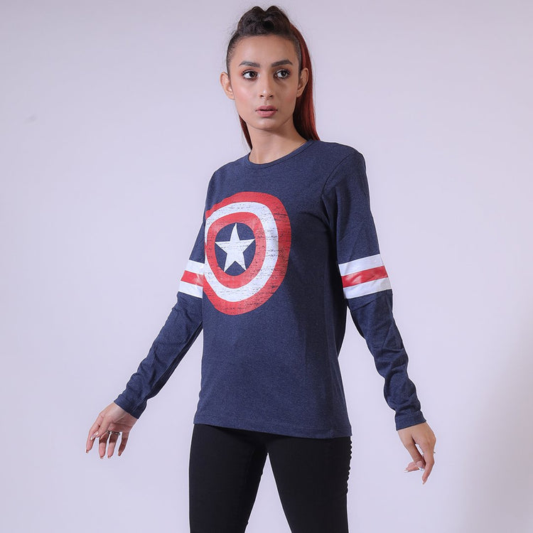 Super Hero Shield Graphic Surtout-Tee