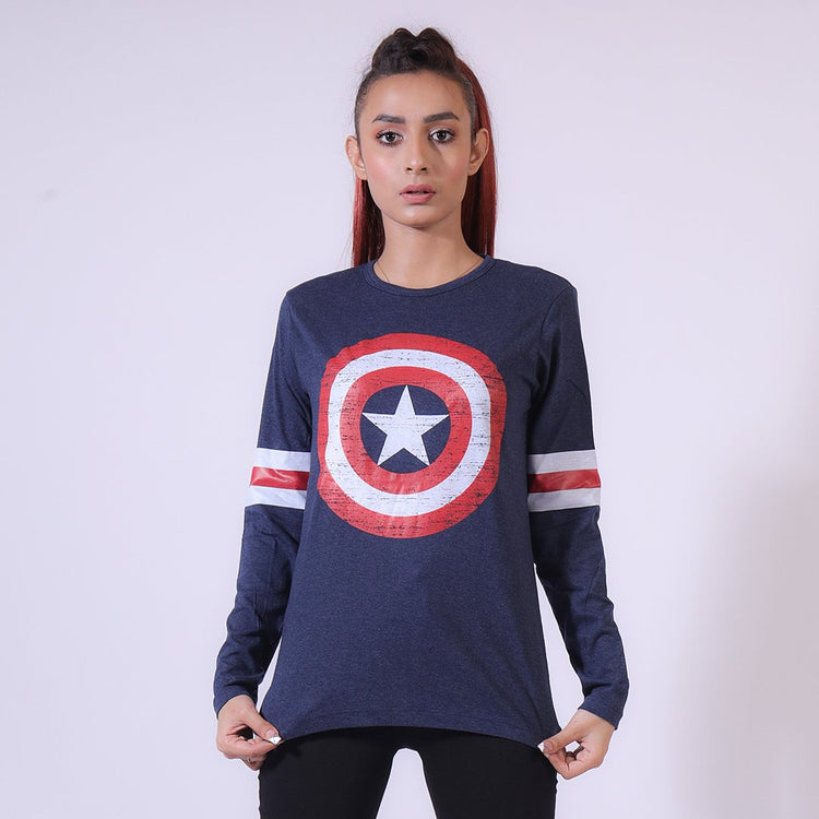 Super Hero Shield Graphic Surtout-Tee