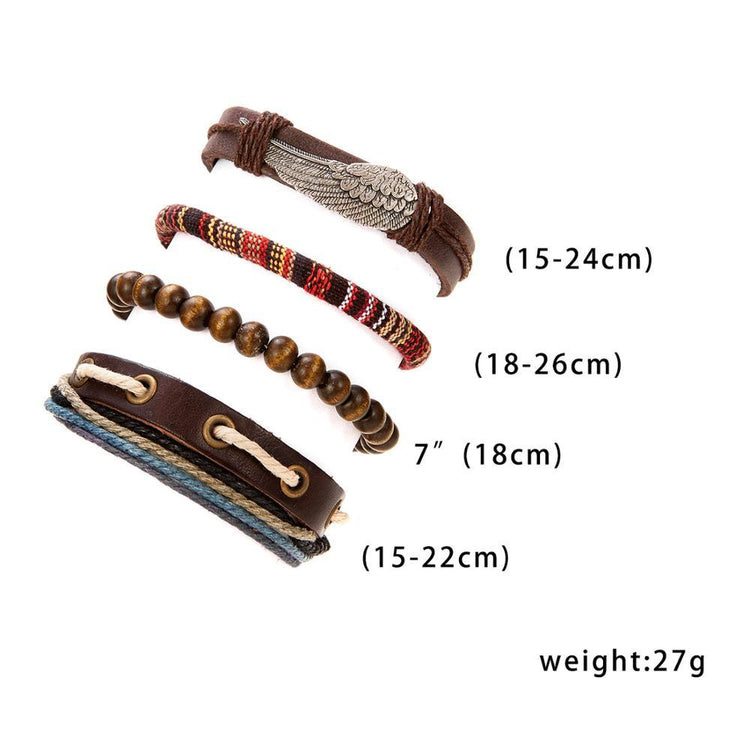Multilayer Leather Punk Wrap Bracelets - RMS008