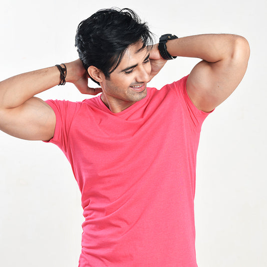 Reddish-Rose Color Plain Tee