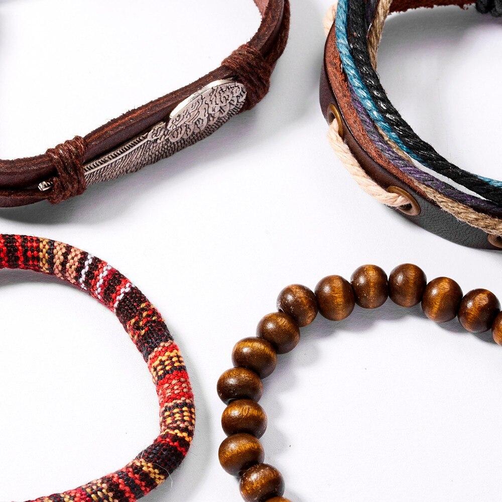 Multilayer Leather Punk Wrap Bracelets - RMS008